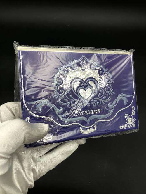 Boutique wedding invitation card set deep blue