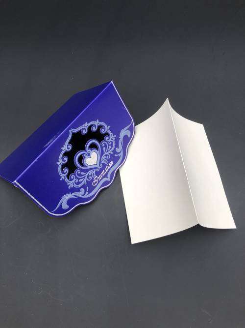 Boutique wedding invitation card set deep blue