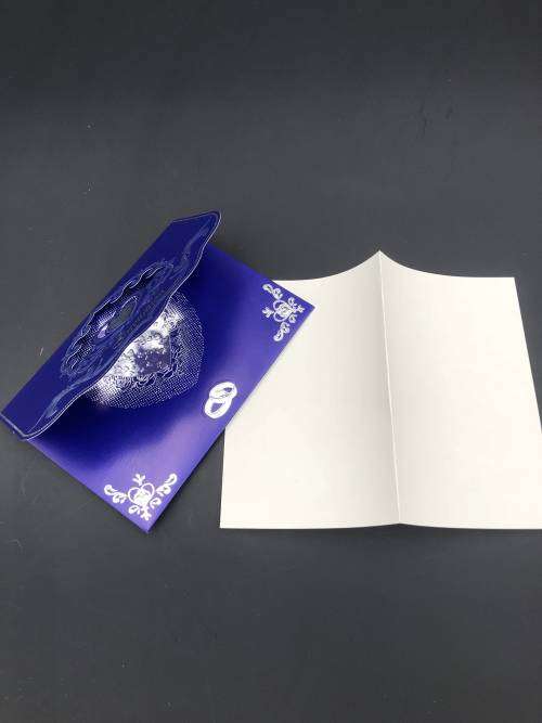 Boutique wedding invitation card set deep blue