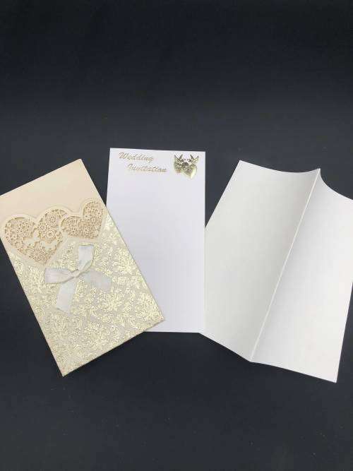 shining wedding invitation card golden