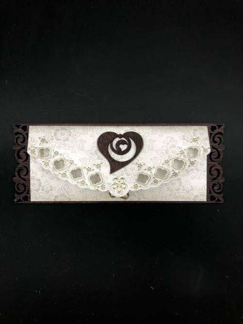 wooden wedding invitation card small size