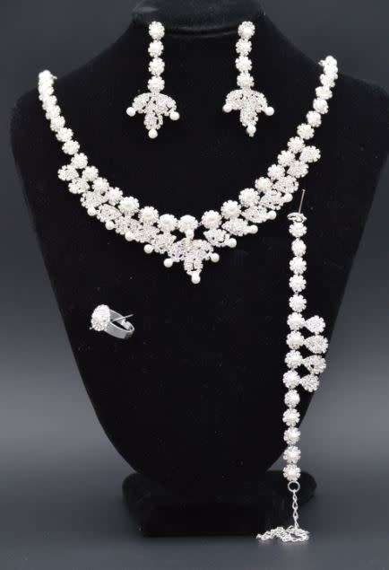 shining necklace,earrings,ring,bracelet set