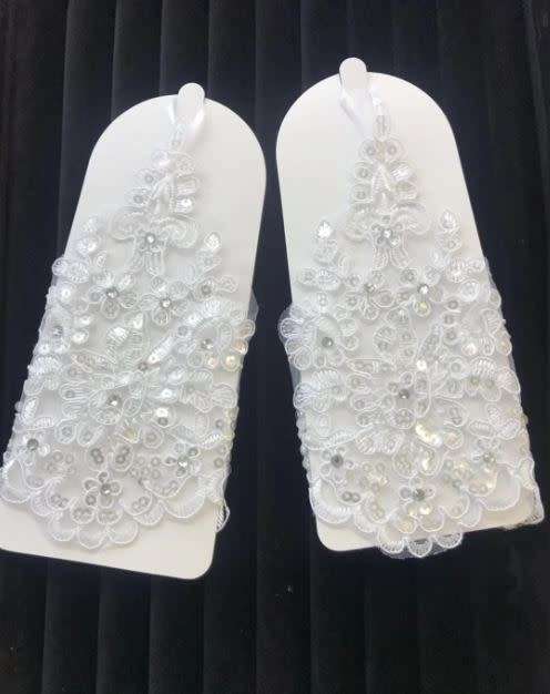 lace bride short gloves