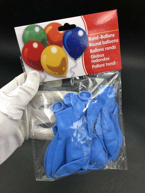 10 pcs pure color balloons 2.5g 25cm sky blue