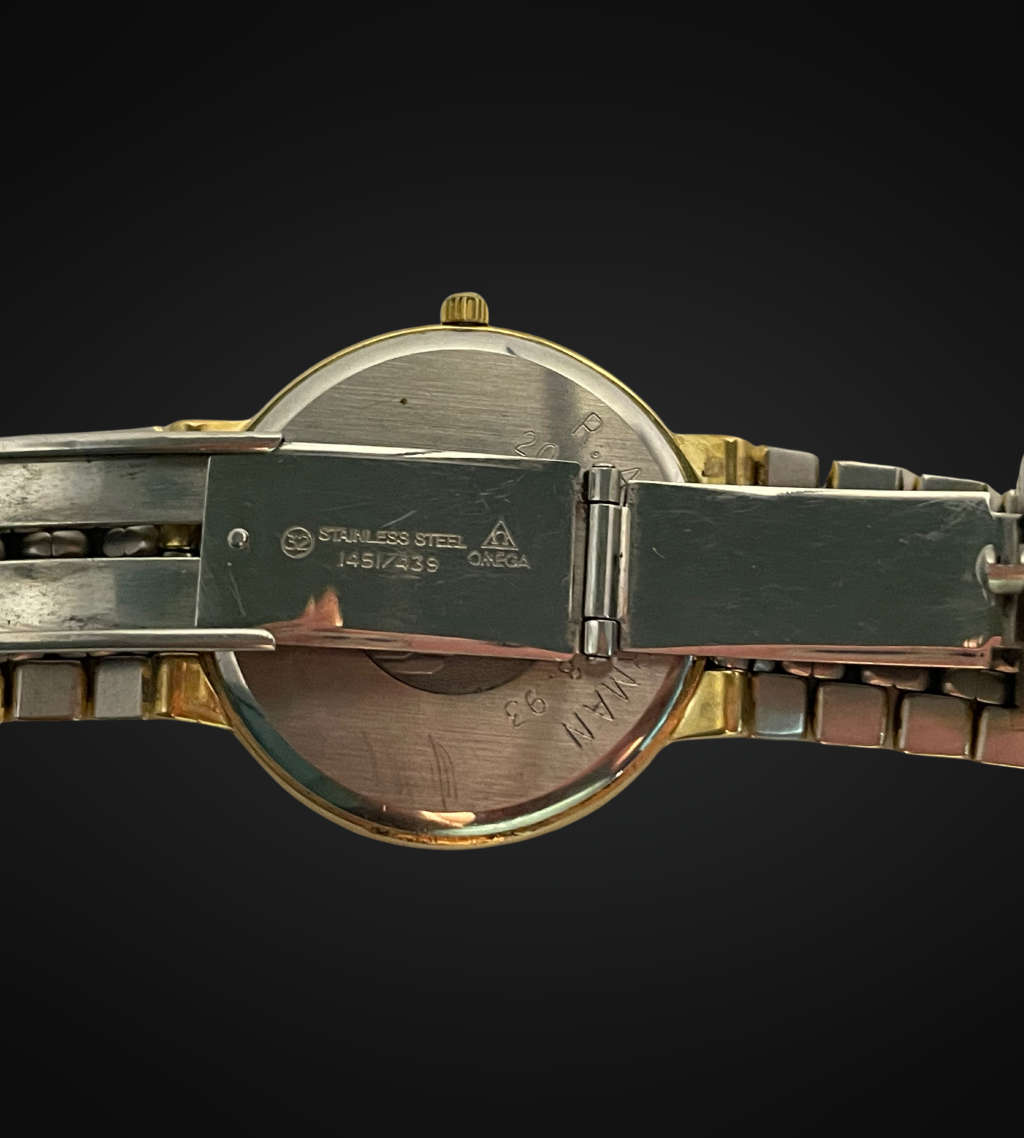 Omega DeVille Quartz 33mm Men's Gold Dial Swiss Made Vintage Watch - Working