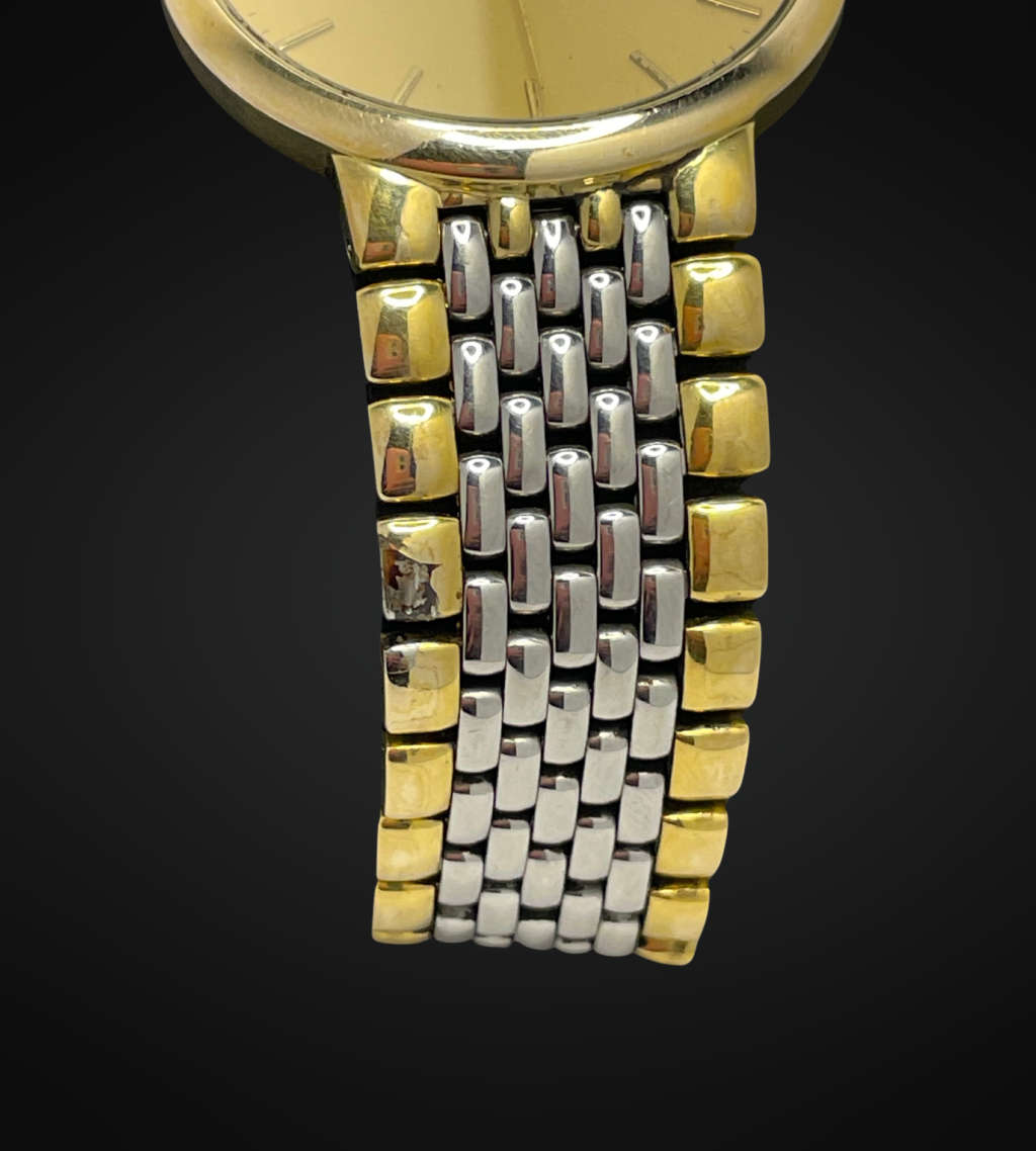 Omega DeVille Quartz 33mm Men's Gold Dial Swiss Made Vintage Watch - Working