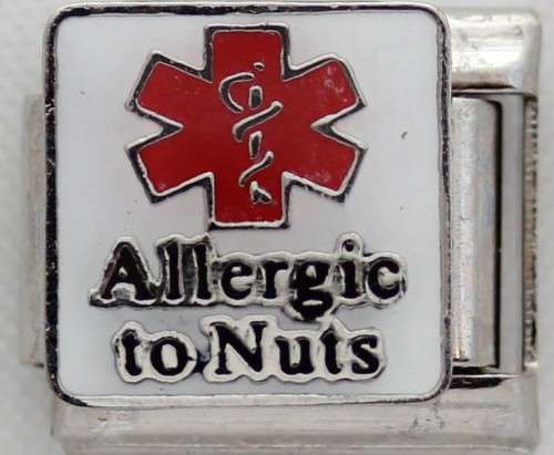 Italian charms - Medic Alert - Allergic to Nuts