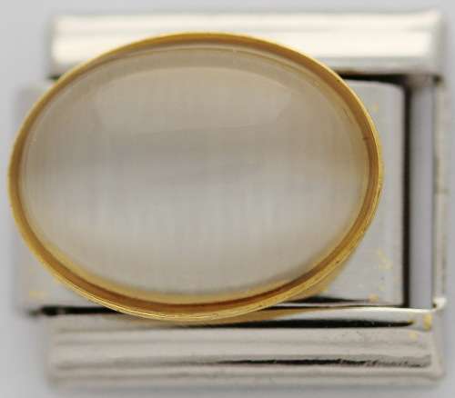 Italian charms - White Stone