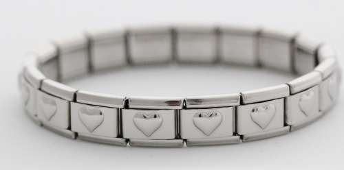 Italian charms - 18 Link Heart Starter Bracelet