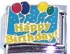 Italian charms - Happy birthday with balloons