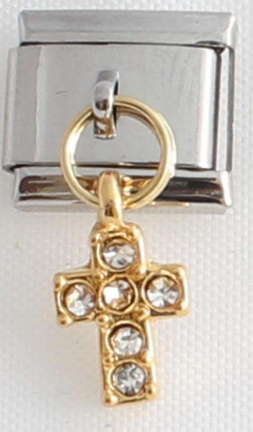 **Christmas Special** Italian charms - Dangle Cross (Fits Nomination)
