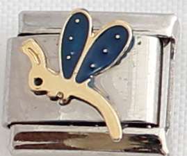 Italian charms (Fits Nomination) - Blue Dragonfly