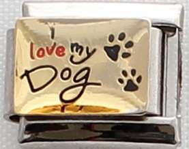 Italian charms (Fits Nomination) - I love my dog