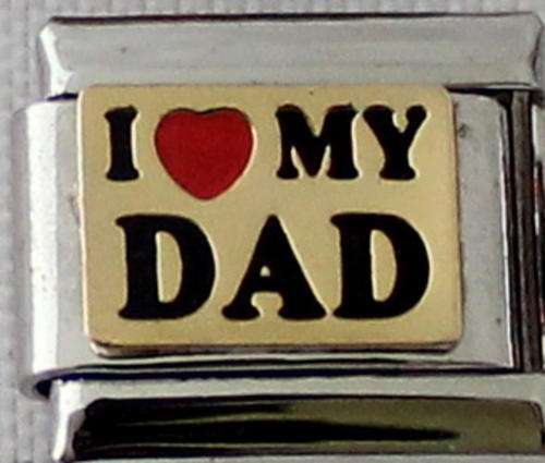 *CHRISTMAS SPECIAL* -Italian charms - I Love my Dad (Fits Nomination)