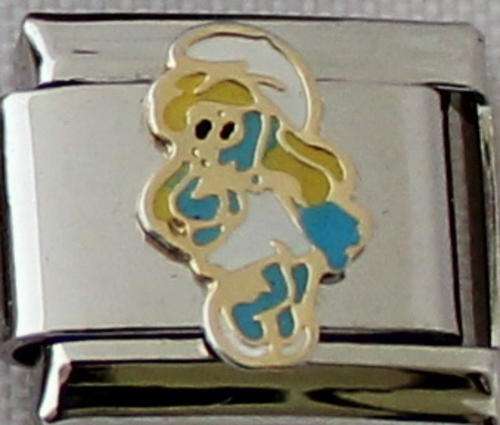 Italian charms (Fits Nomination) - Smurfette