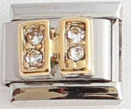 Italian charms - CZ Letter H (Fits Nomination)