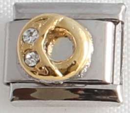 Italian charms (Fits Nomination) - CZ Letter O