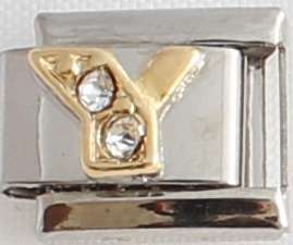 Italian charms (Fits Nomination) - CZ Letter Y