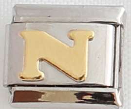 Italian charms - Letter N (Fits Nomination)