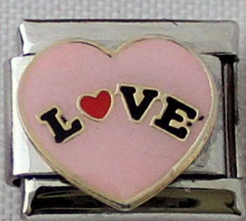 10 Love and Heart Italian Charms