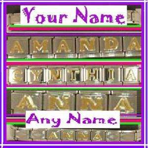 Italian Charm Starter Bracelet with your name (up to 7 letters)