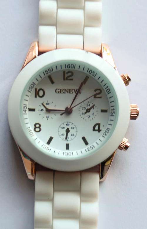 Charmed Silicone Watch - White and Copper