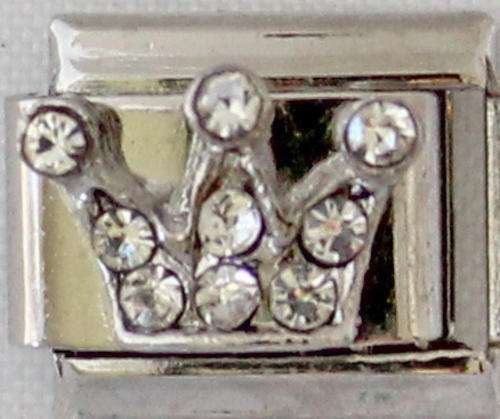 **Christmas Special** Italian charms - CZ Crown (Fits Nomination)