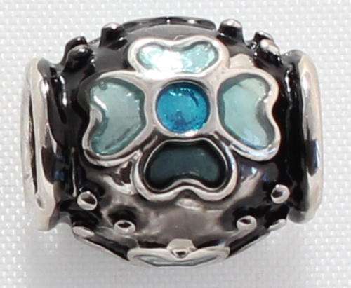 New Pandora style/European  -  Blue Flower