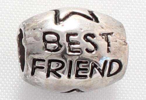 New Pandora style/European Best Friend Metal Charm