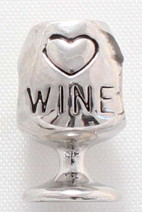 New Pandora style/European Wine Glass Metal Charm