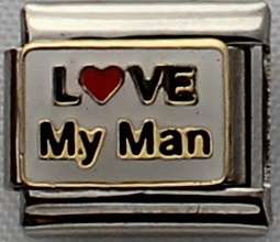 Italian charms - Love my Man (Fits Nomination)