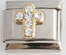 *Easter Special* - Italian charms - Cross Birthstone April (Fits Nomination)