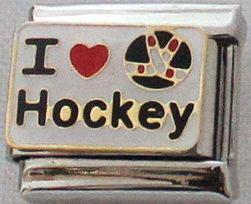 **Christmas Special** Italian charms - I Love Hockey (Fits Nomination)
