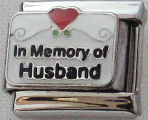 **Christmas Special** Italian charms - In Memory of Husband (Fits Nomination)