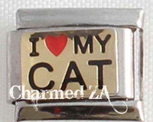 Italian charms - I love my cat (Fits Nomination)