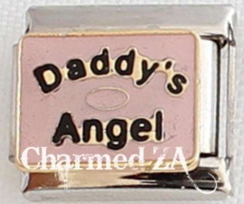 Italian charms - Daddy's Angel Pink (Fits Nomination)