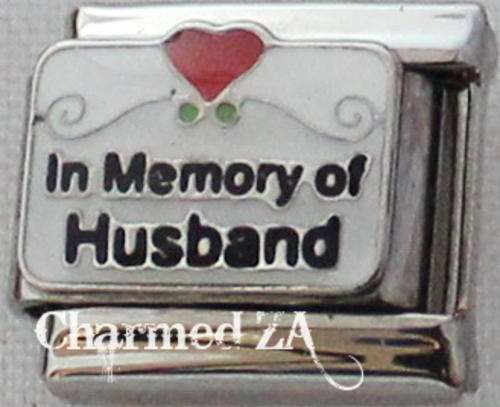 *September SPECIAL* Italian charms - In Memory of Husband (Fits Nomination)