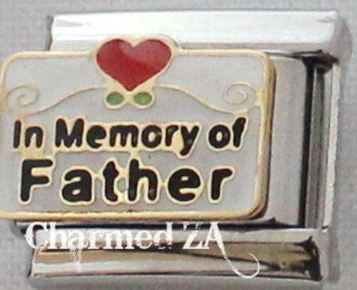 Italian charms - In Memory of Father (Fits Nomination)
