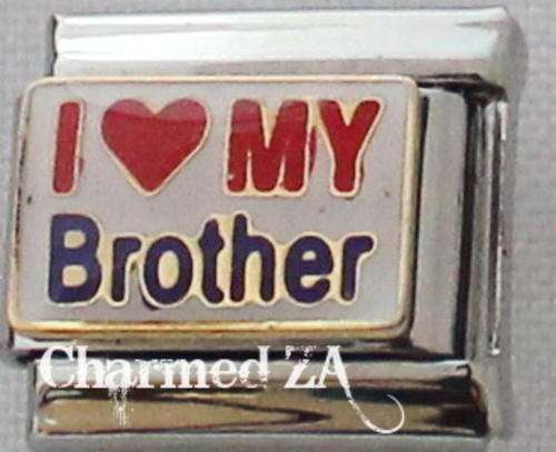 *September SPECIAL* Italian charms - I Love My Brother (Fits Nomination)