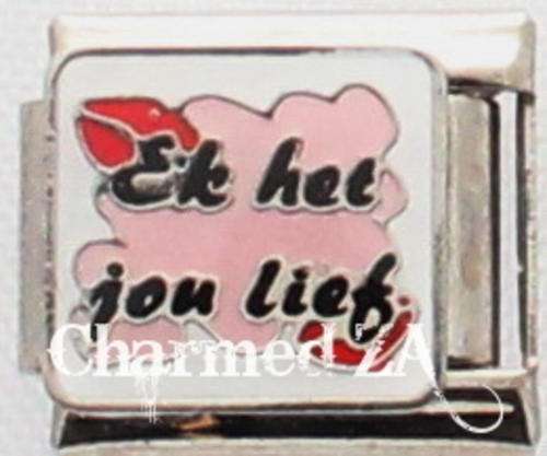 *Christmas Special* Italian charms - Ek het jou lief (Fits Nomination)