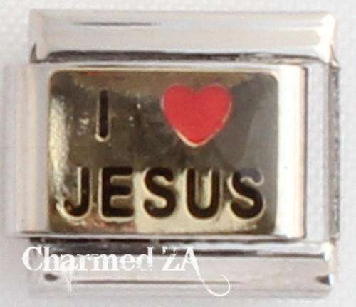 *September SPECIAL* Italian charms - I Love Jesus (Fits Nomination)