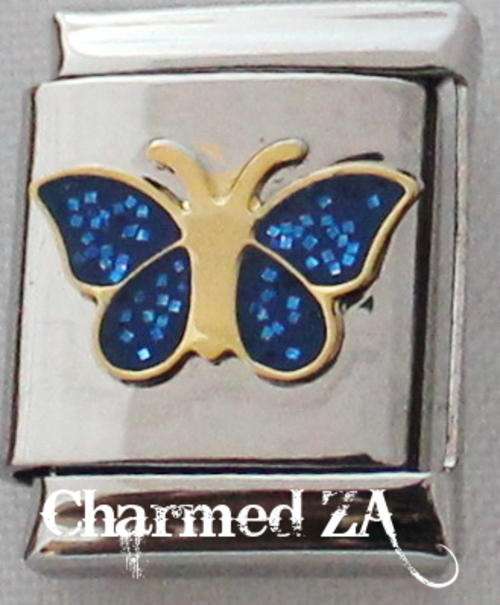 13mm Blue Butterfly (Only fits 13mm Bracelet)