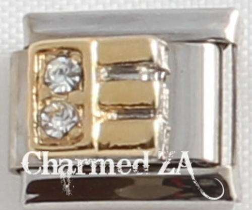 Italian charms - CZ Letter E (Fits Nomination)