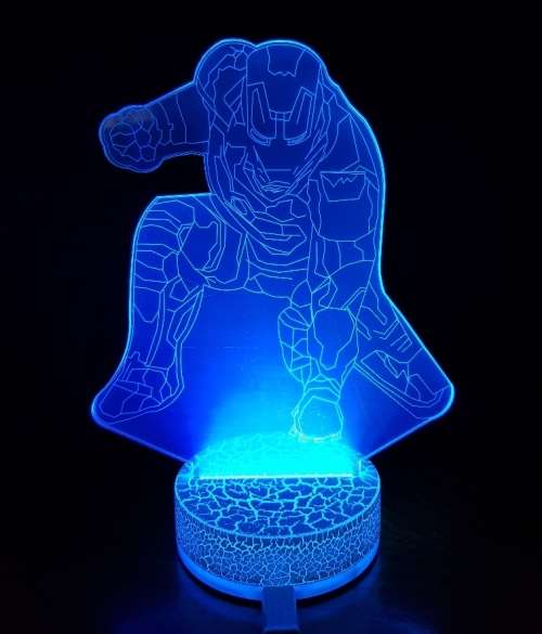 Iron Man 3D Art Nightlight (Home Décor Lamp) - USB powered