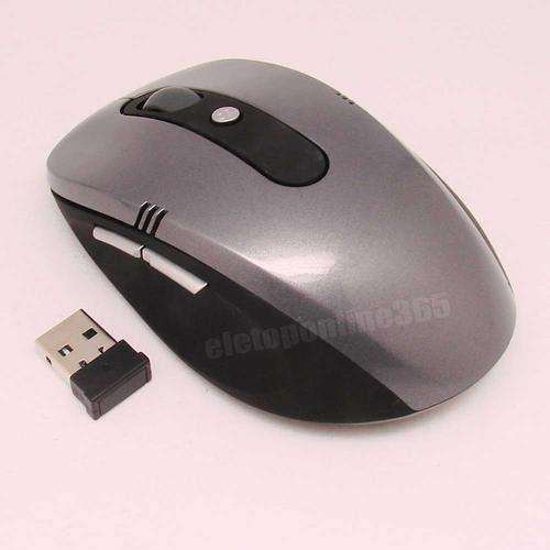 10M 2.4G USB Wireless Optical Mouse For PC Laptop Gray