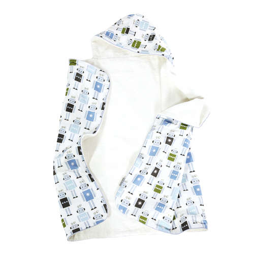BabyBliss Robots Hooded Towel