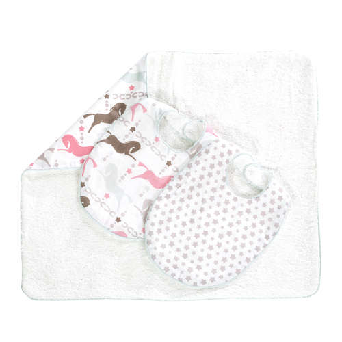 BabyBliss Carousel Bib & Burp Set