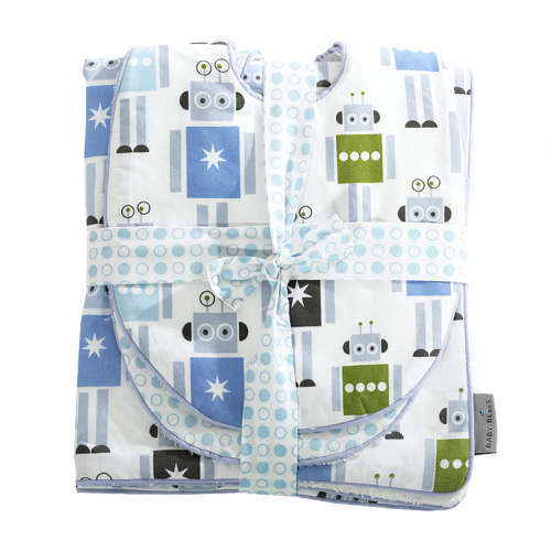 BabyBliss Robots Bib & Burp Set