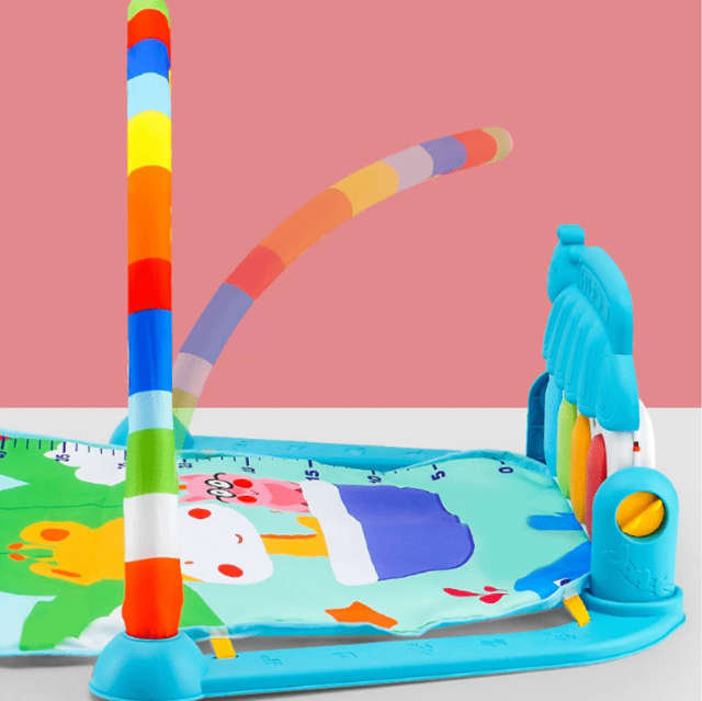 Baby`s Piano Gym and Play Multi-Function ABS High Grade Plastic Piano-Blue