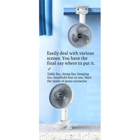 Portable Rechargeable Desktop Clamp Fan